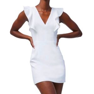 French Connection Whisper Ruffle Mini Dress Summer White